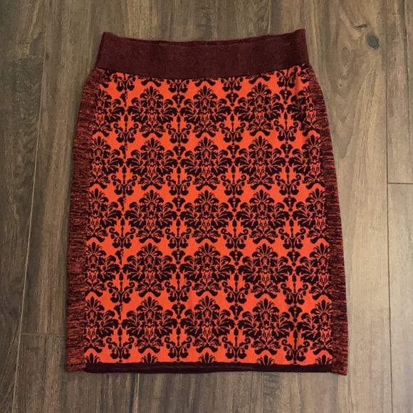 NWT Anthropologie Moth Jacquard Motif Knit Skirt - Picture 2 of 7